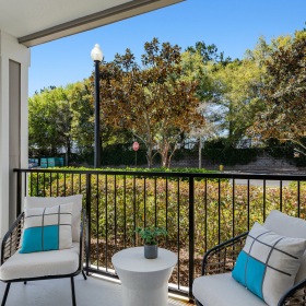 Patio View Private apartment patio at The Savoy at Southwood